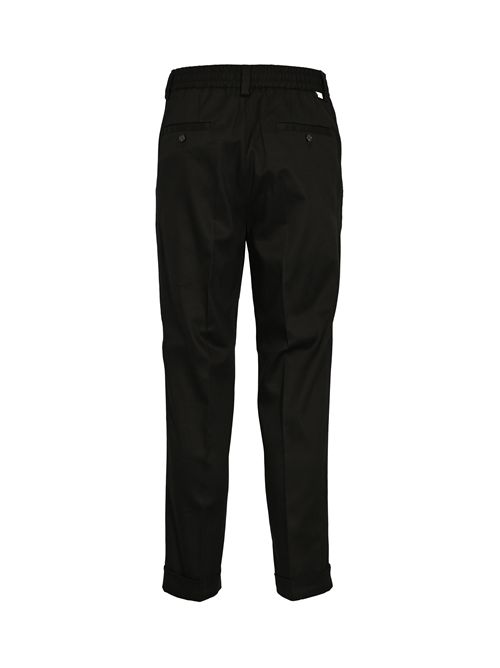 Pantalone in gabardina con coulisse Nero Paolo Pecora | B021 51839000